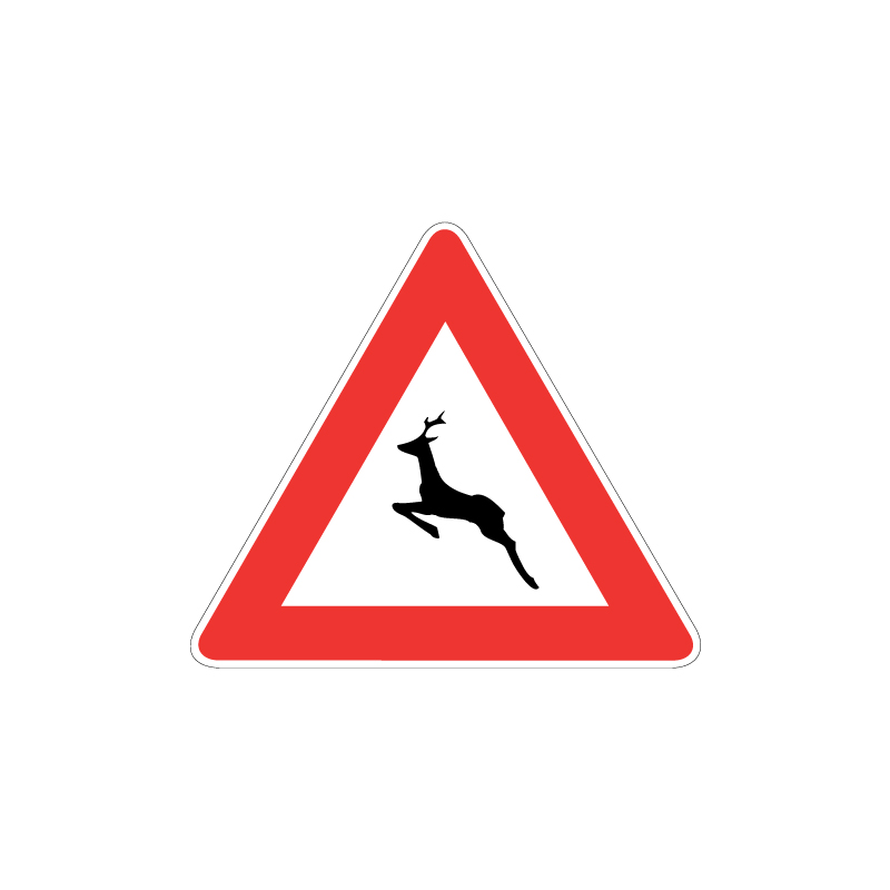 TRIANGOLO DA 60 CM ANIMALI SELVATICI  VAGANTI LAMIERA CLASSE 1