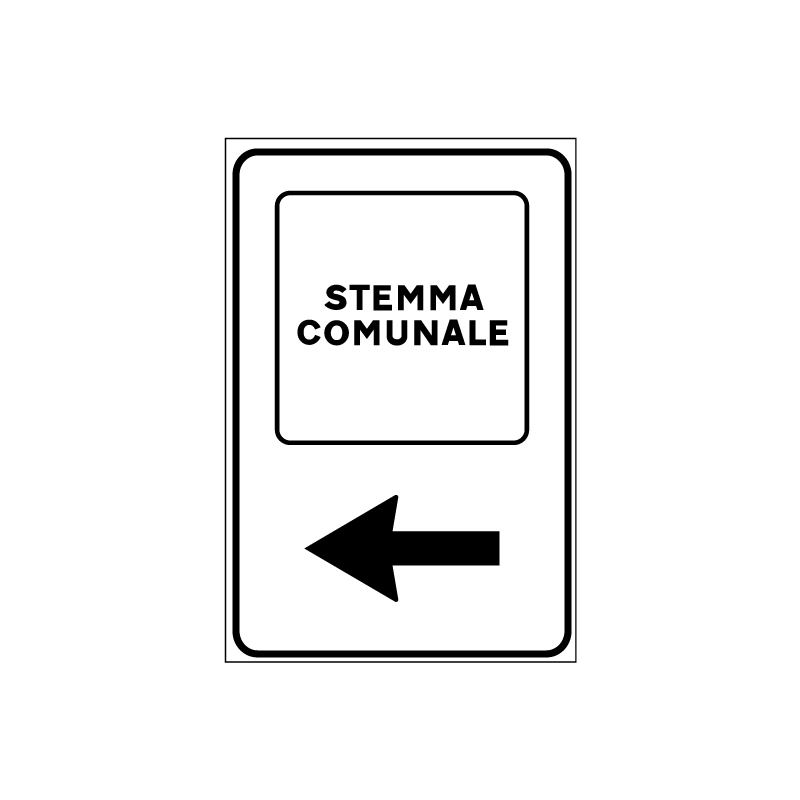 COMUNE FIG.283 CARTELLO LAMIERA SCATOLATA 40X60 CM CLASSE 1