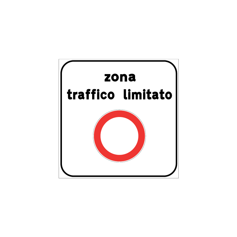ZONA A TRAFFICO LIMITATO CART. QUADRATO 60X60 CM LAMIERA SCATOLATA CLASSE 1
