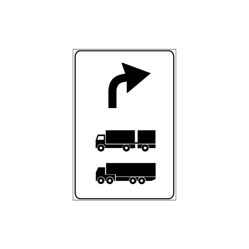 PREAVVISO DEVIAZIONE CONSIGLIATA AUTOCAR TARGA LAMIERA SCATOLATA 40X60 CM CLAS.1