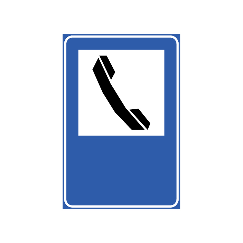 TELEFONO FIG.355 CARTELLO LAMIERA SCATOLATA 60X90 CM CLASSE 1