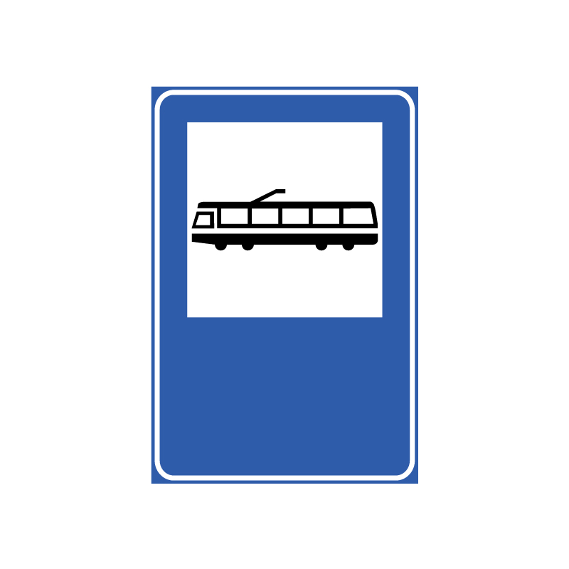 FERMATA TRAM FIG.359 CARTELLO LAMIERA SCATOLATA 40X60 CM CLASSE 1