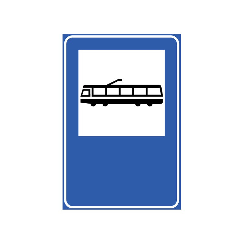 FERMATA TRAM FIG.359 CARTELLO LAMIERA SCATOLATA 60X90 CM CLASSE 1