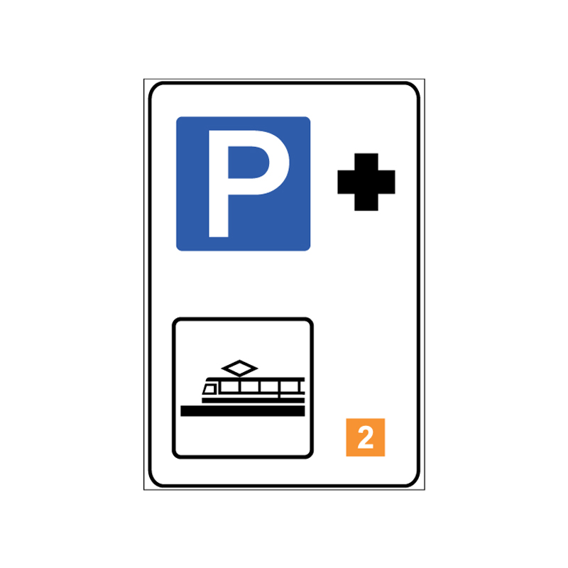 PARCHEGGIO DI SCAMBIO CON METROPOLITANE  CARTELLO LAMIERA SCATOLATA 60X90 CM CL.1