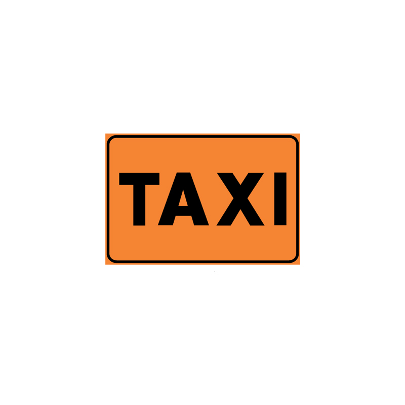 TAXI FIG.375 CARTELLO LAMIERA SCATOLATA 60X40 CM CLASSE 1