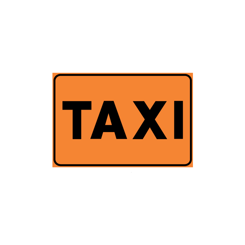 TAXI FIG.375 CARTELLO LAMIERA SCATOLATA 90X60 CM CLASSE 1