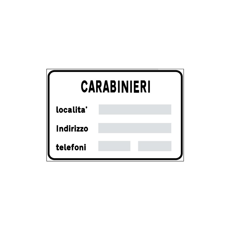 CARABINIERI FIG.380 CARTELLO  LAMIERA SCATOLATA 90X60 CM CLASSE 1