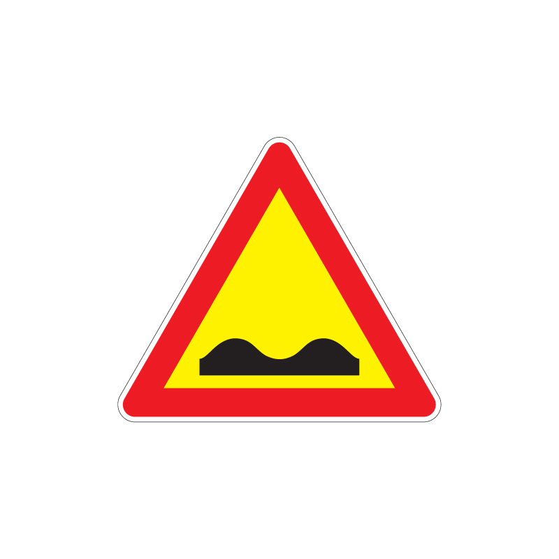 TRIANGOLO DA 90 STRADA DEFORMATA FIG.389 DA CANTIERE CLASSE 1 LAMIERA SCATOLATA