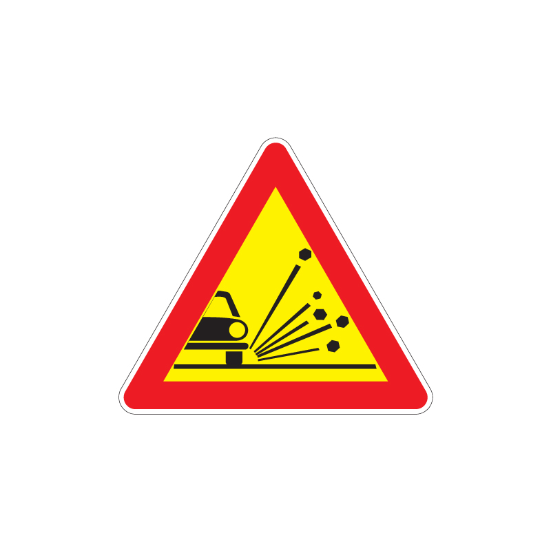 TRIANGOLO DA 90 STRADA INSTABILE FIG.390 DA CANTIERE CLASSE 1 LAMIERA SCATOLATA