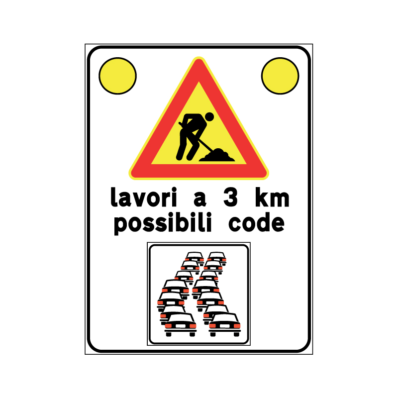 LAVORI A 3KM POSSIBILI CODE CART.LAMIERA SCAT.135X200 CM CON 2 OTTICHE LED CLAS.1