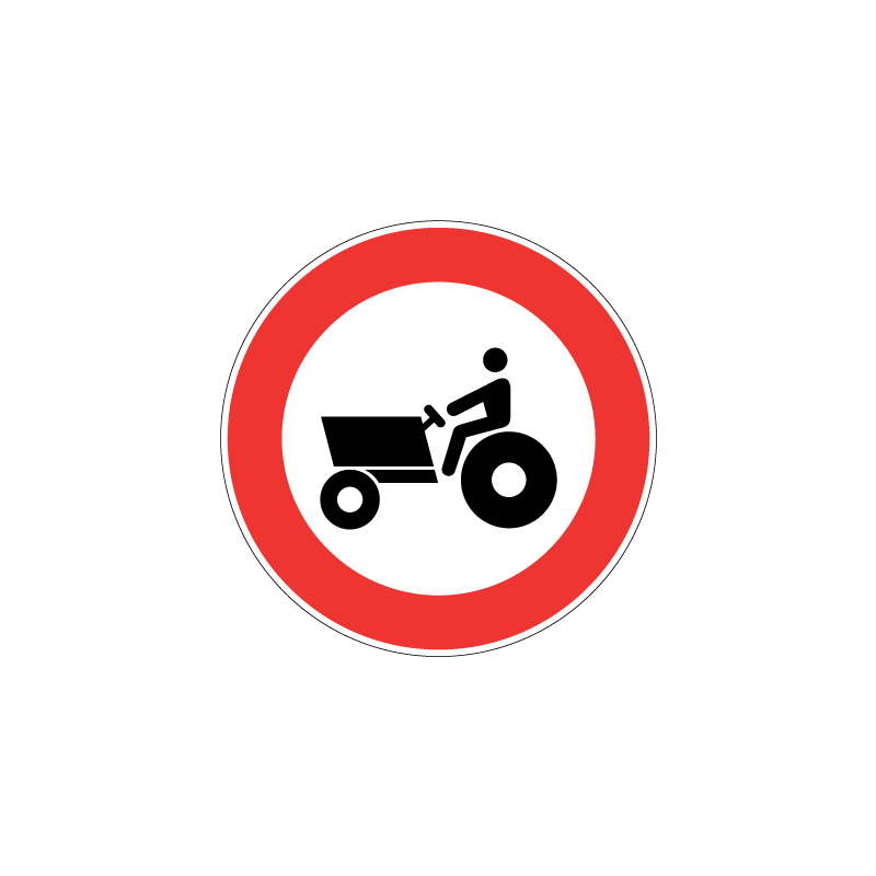 DISCO DA 60 TRANSITO VIETATO A MACCHINE AGRICOLE LAMIERA CLASSE 1