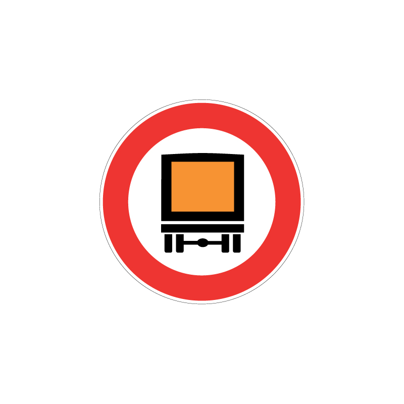 DISCO DA 60 TRANSITO VIETATO VEICOLI CHE TRASPORTANO MERCI PERICOLOSE CLAS.1 LAM.