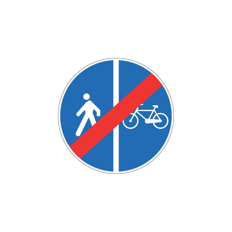 FINE PISTA CICLABILE CONTIGUA MARCIAPIED DISCO 60 CM LAMIERA SCATOLATA CLASSE 1
