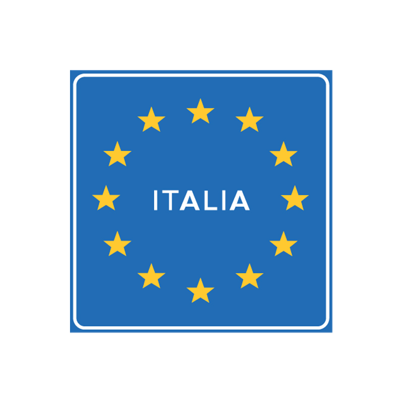 CONFINE DI STATO TRA PAESI COMUNITA EUR. 120X120 CM LAMIERA SCATOLATA CLASSE 1