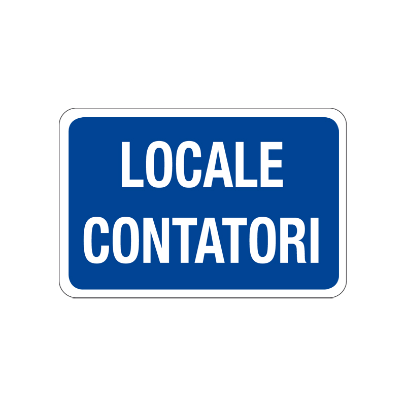 LOCALE CONTATORI CARTELLO ALLUMINIO 300X200 INFORMAZIONE