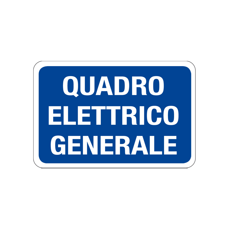 QUADRO ELETTRICO GENERALE CARTELLO ALLUMINIO 300X200 INFORMAZIONE