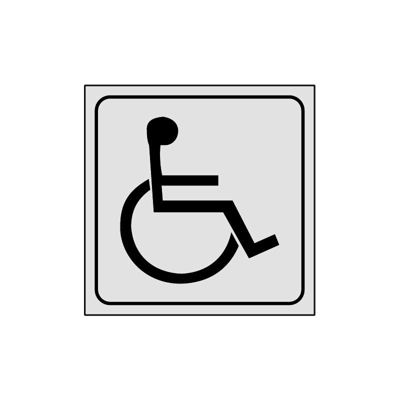 TOILETTE DISABILE ADESIVO ALLUM. 165X165 INDICAZIONE