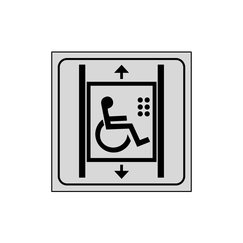 ASCENSORE DISABILI ADESIVO ALLUM. 165X165 INDICAZIONE
