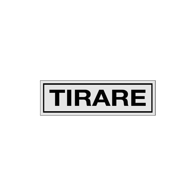 TIRARE ADESIVO ALLUM. 165X50 INDICAZIONE