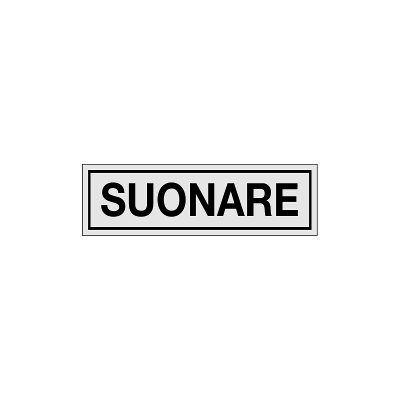 SUONARE ADESIVO ALLUM. 165X50 INDICAZIONE