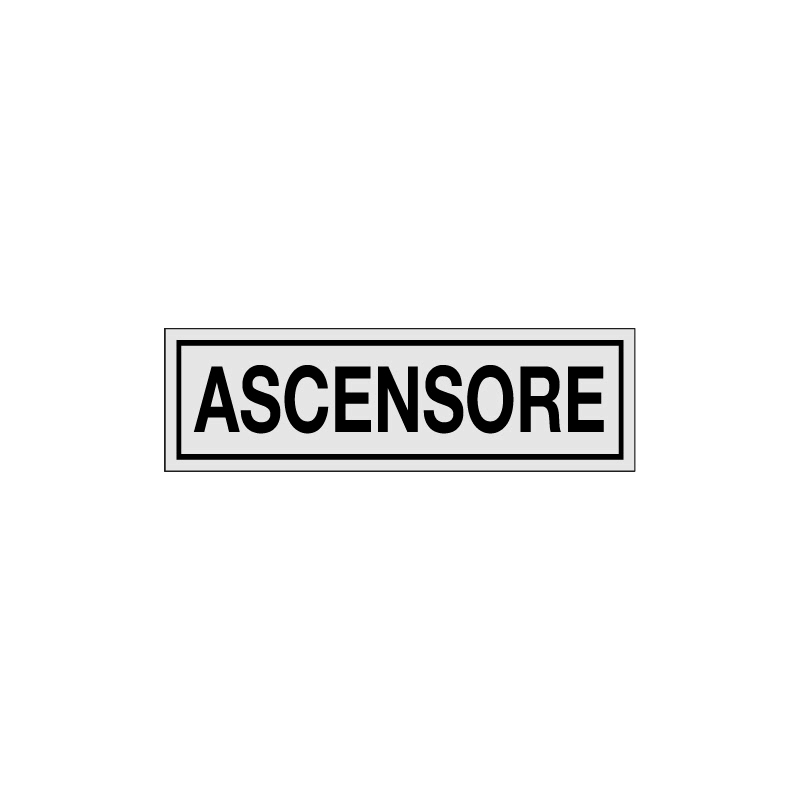 ASCENSORE ADESIVO ALLUM. 165X50 INDICAZIONE