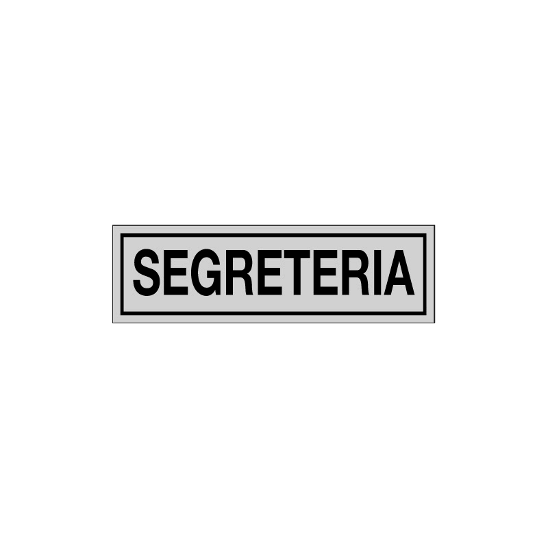 SEGRETERIA ADESIVO ALLUM. 165X50 INDICAZIONE