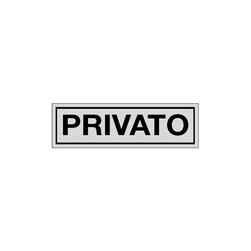 PRIVATO ADESIVO ALLUM. 165X50 INDICAZIONE