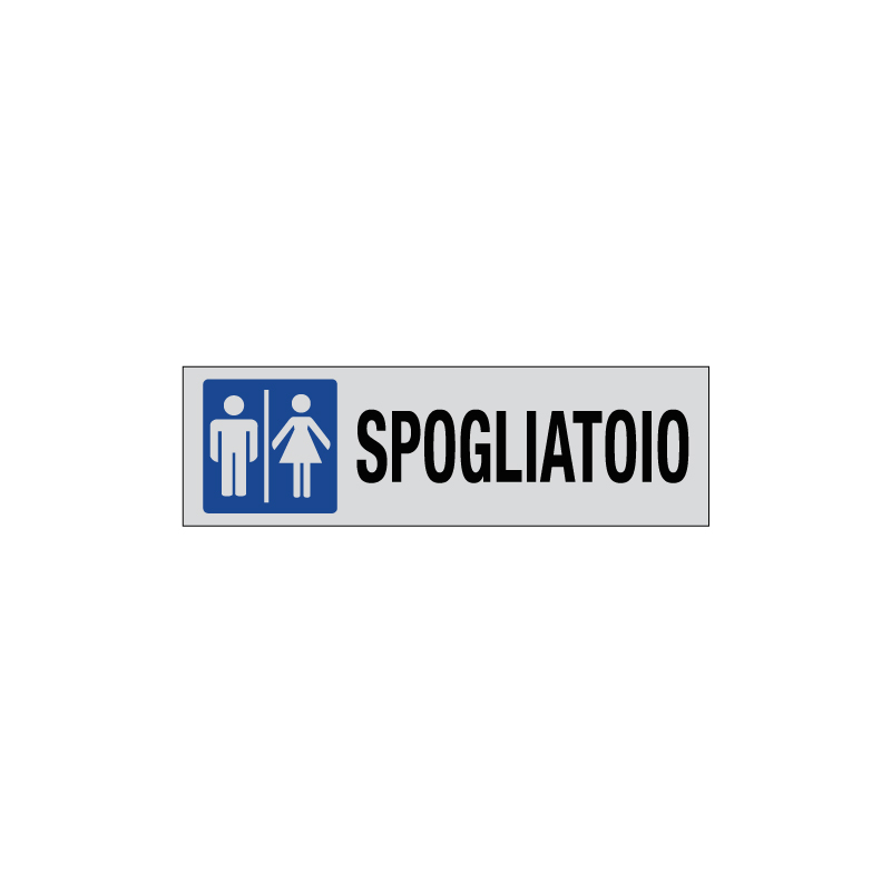 SPOGLIATOIO UOMO/DONNA ADESIVO ALLUM. 165X50 INDICAZIONE