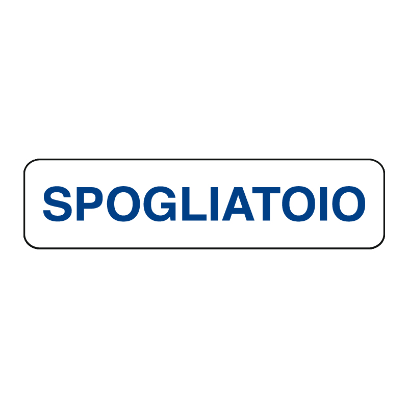 SPOGLIATOIO CARTELLO ALLUM. 290X80 INDICAZIONE