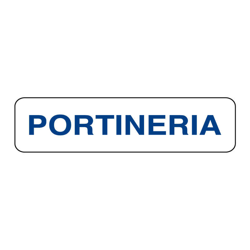 PORTINERIA CARTELLO ALLUM. 290X80 INDICAZIONE