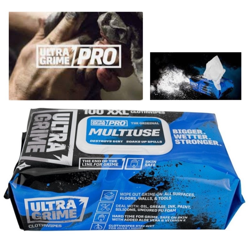 SALVIETTE TNT MULTIUSE ULTRAGRIME PRO  BOX DA 100 PZ X GRASSO PITTURA SILICONE