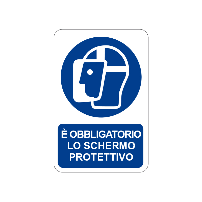 &Egrave; OBBLIGATORIO LO SCHERMO PROTETTIVO CARTELLO ALLUMINIO 200X300 OBBLIGO