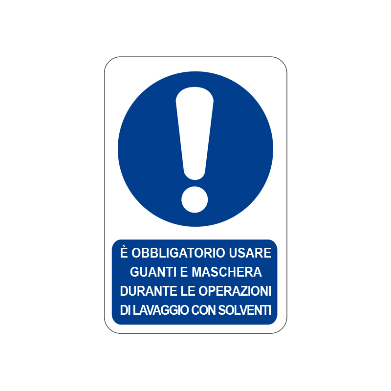 E' OBBL. USARE GUANTI MASCHERA DUR. CARTELLO ALLUMINIO 200X300 OBBLIGO