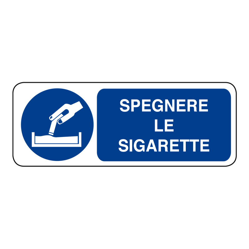 SPEGNERE LE SIGARETTE ADESIVO 330X125 OBBLIGO