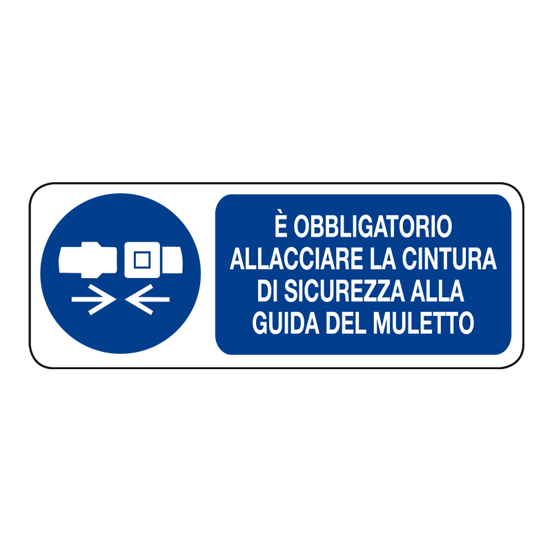 &Egrave; OBBL. ALLACC. LA CINT. DI SIC. ALLA G. ADESIVO 330X125 OBBLIGO