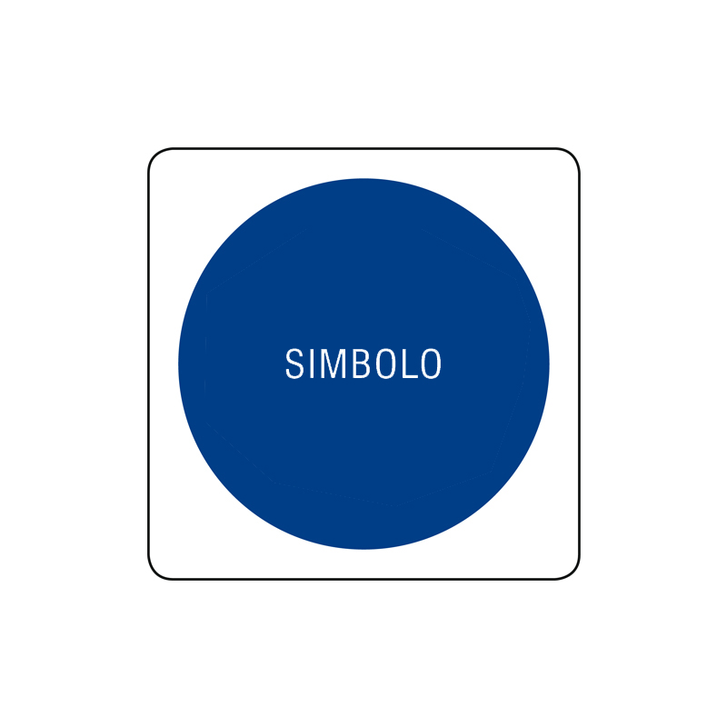 CARTELLO ADESIVO 125X125 MM OBBLIGO