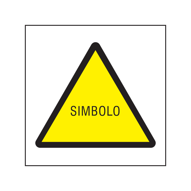 CARTELLO ALLUMINIO 125X125 MM  PERICOLO
