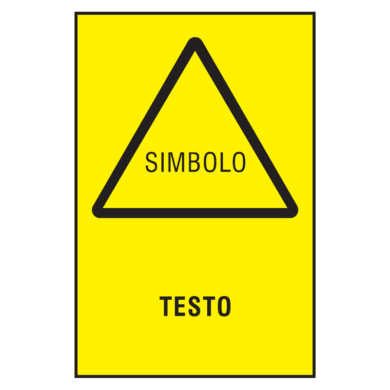 CARTELLO ALLUMINIO 330X500 MM PERICOLO