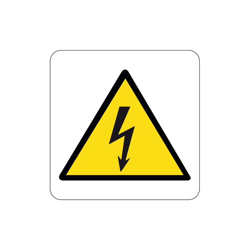 PERICOLO ELETTRICIT&Agrave; ADESIVO 125X125 PERICOLO