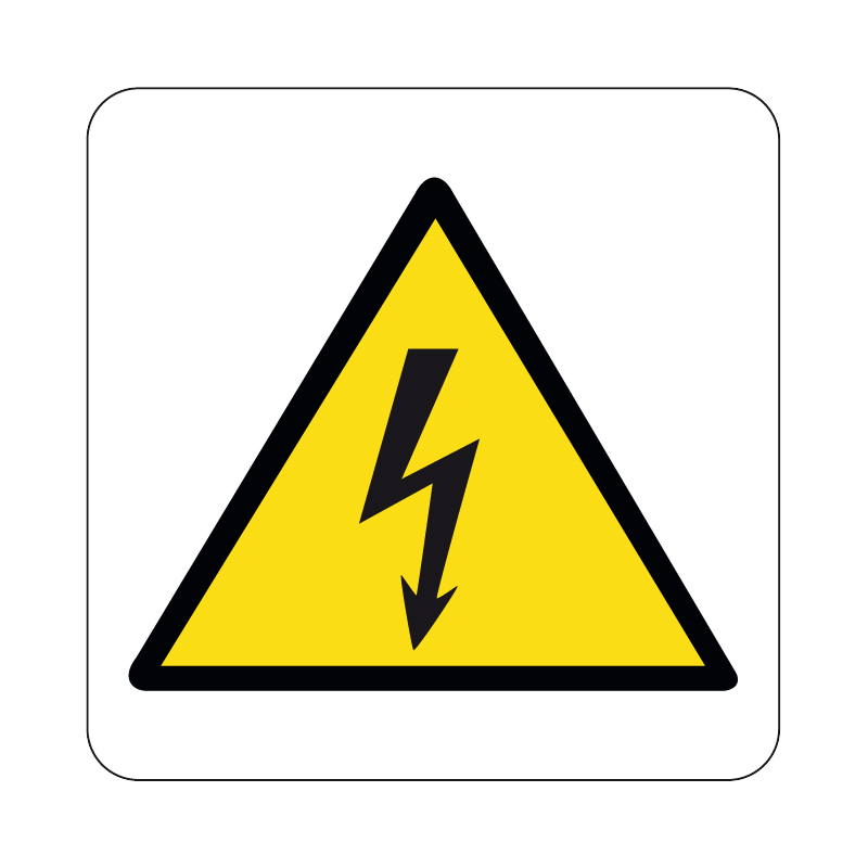 PERICOLO ELETTRICIT&Agrave; CARTELLO ALLUMINIO 230X230 PERICOLO