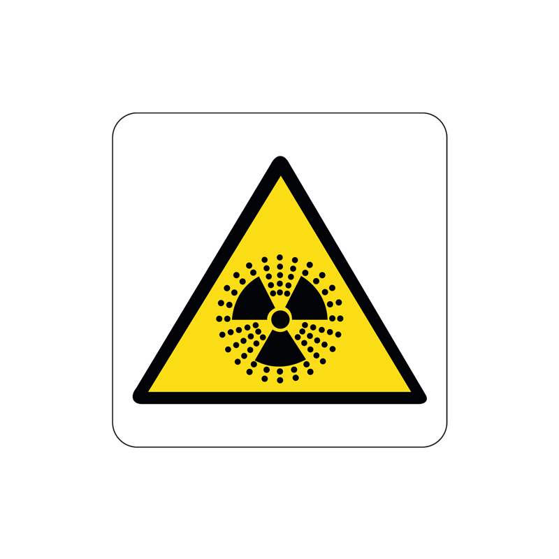 PERICOLO CONTAMINAZIONE RADIOATTIVA CARTELLO ALLUMINIO 125X125 PERICOLO
