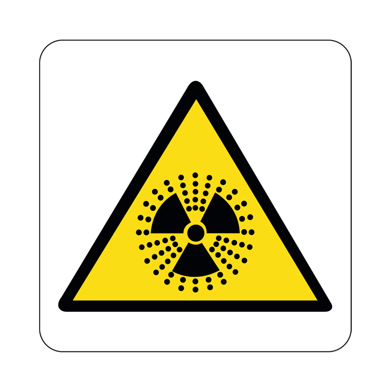 PERICOLO CONTAMINAZIONE RADIOATTIVA CARTELLO ALLUMINIO 230X230 PERICOLO