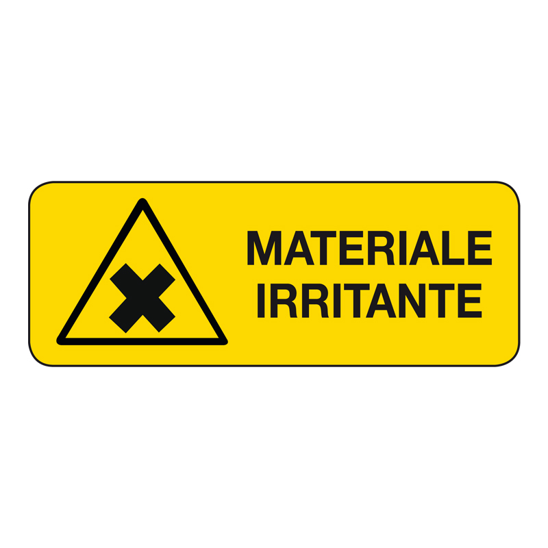 MATERIALE IRRITANTE CARTELLO ALLUMINIO 330X125 PERICOLO