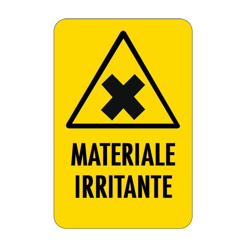 MATERIALE IRRITANTE CARTELLO ALLUMINIO 330X500 PERICOLO