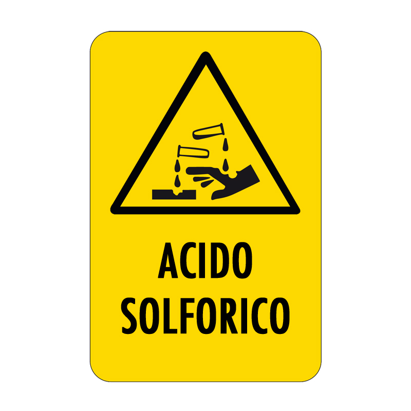 ACIDO FOSFORICO CARTELLO ALLUMINIO 330X500 PERICOLO