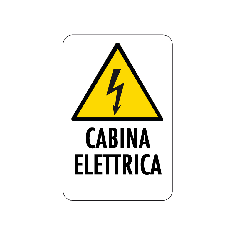 CABINA ELETTRICA CARTELLO ALLUMINIO 200X300 PERICOLO