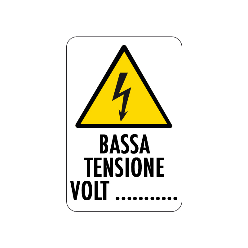 BASSA TENSIONE VOLT CARTELLO ALLUMINIO 200X300 PERICOLO
