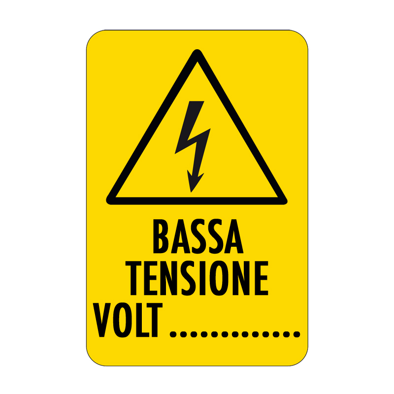 BASSA TENSIONE VOLT CARTELLO ALLUMINIO 330X500 PERICOLO