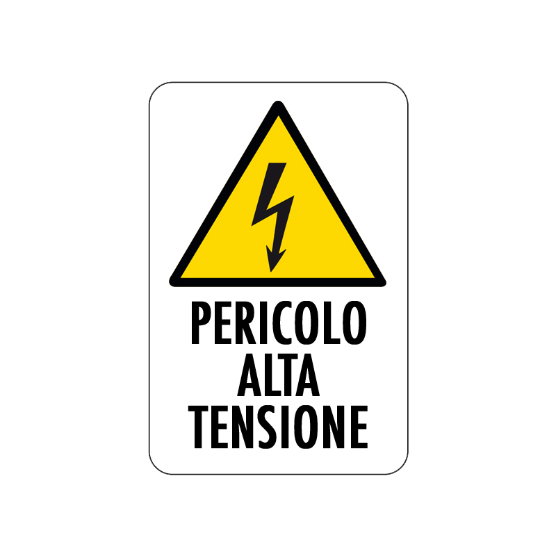 PERICOLO ALTA TENSIONE CARTELLO ALLUMINIO 200X300 PERICOLO