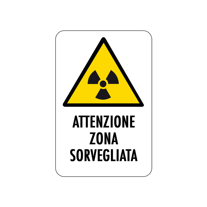 ATTENZIONE ZONA SORVEGLIATA CARTELLO ALLUMINIO 200X300 PERICOLO